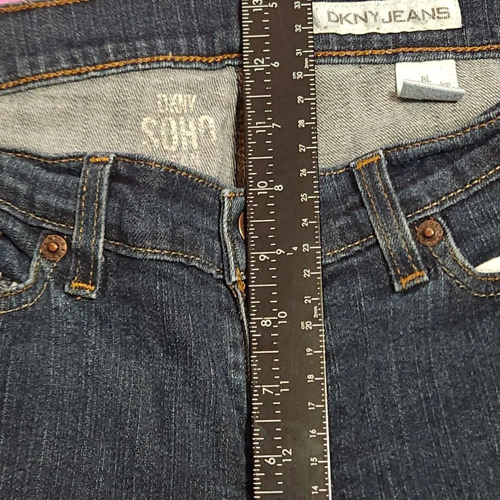 DKNY Jeans Women's 8L Bootcut‎ Blue Denim Stretch Jeans Long Inseam